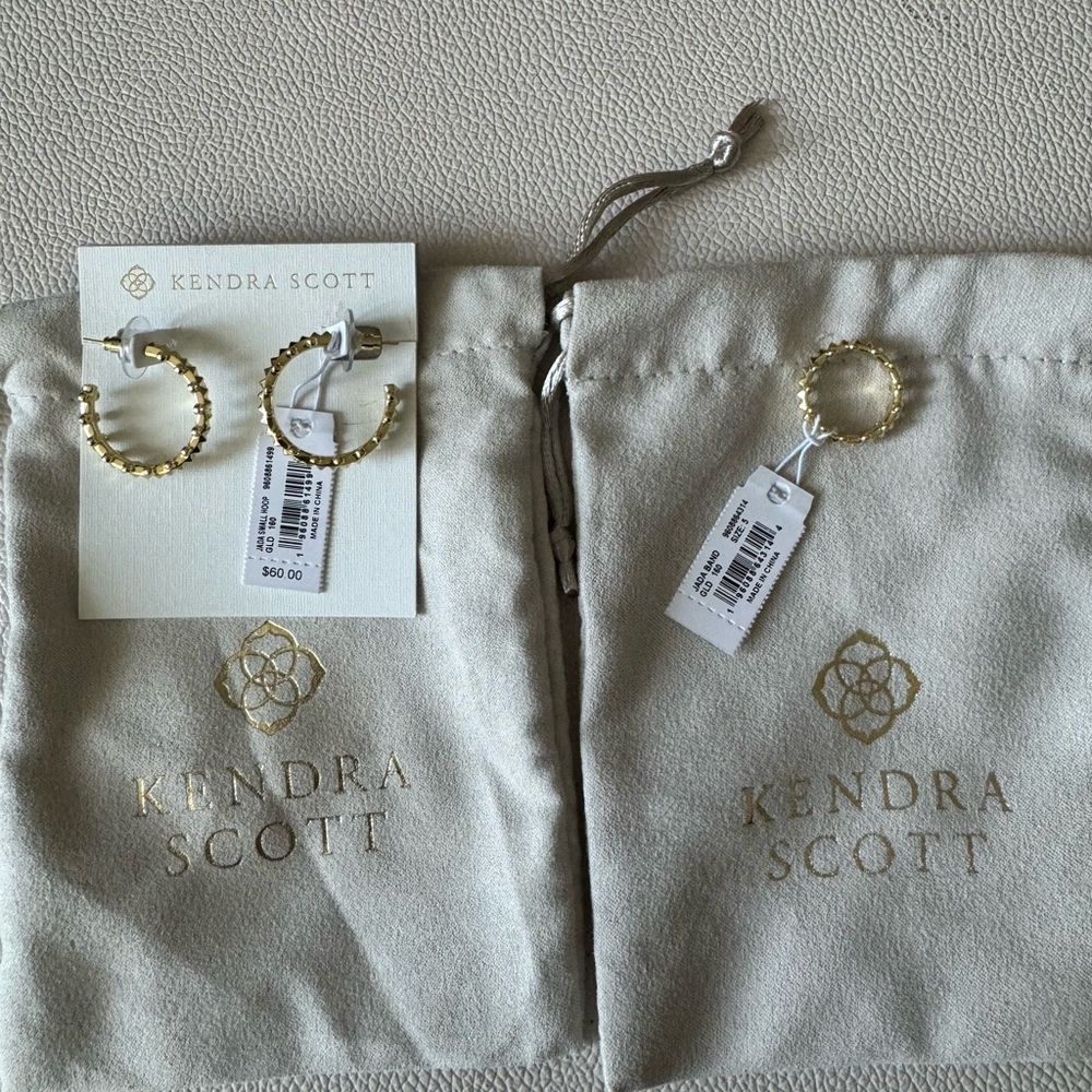 Kendra Scott Jada Earrings and Ring size 5